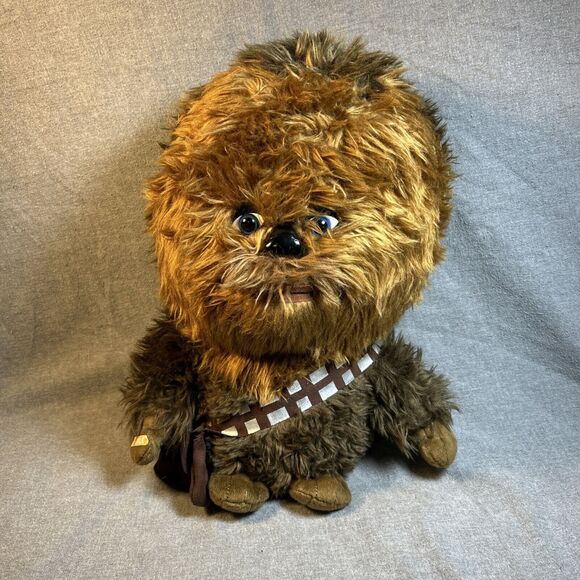 Star Wars Talking CHEWBACCA Chewy 15" Plush Blue Eyes Wookie Stuffed Doll - Picture 1 of 7